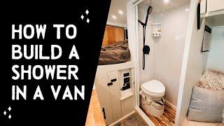 How we built a SHOWER IN A PROMASTER VAN + Natures Head Toilet Review