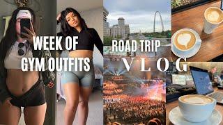 attempting to vlog my life  womens conference in St. Louis  week of gym outfits