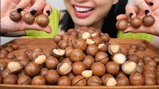 SATISFYING CRUNCHY MACADAMIA NUT ASMR EATING SOUNDS LIGHT WHISPERS  SAS-ASMR