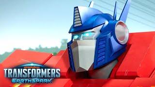 Optimus Prime Saves the Day  Transformers EarthSpark  Animation  Transformers Official