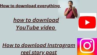 how to download Instragram reel  how to download YouTube video