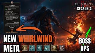 NEW WHIRLWIND MACE META Better Single target DPS with Spin2Win Barb - Diablo 4 Season 4