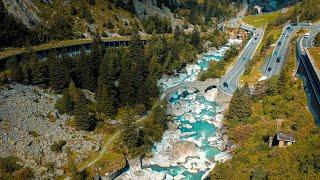 Reussbrücke + Häderlischbrücke - Schöllenen - Switzerland 4K