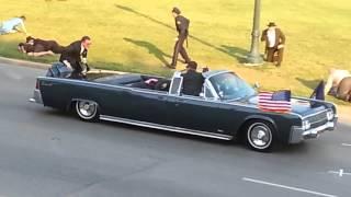 JFK MOTORCADE RE-ENACTMENT FILMED FOR THE FICTIONAL STEPHEN KING MINI-SERIES 112263OCT. 2015