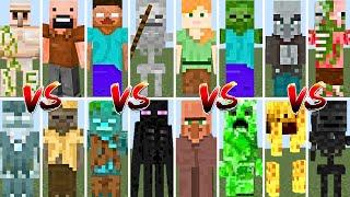 ALL MINECRAFT MOBS TOURNAMENT  Minecraft Mob Battle