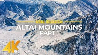 Winter Wonderland in Altai Mountains - 4K Aerial Drone Footage with Ambient Music - Part 1