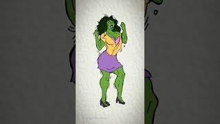 She Hulk Crazy Transformation Animated #shorts