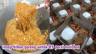 Bongkar resep dan cara masak bihun goreng yang gampang dan praktis untuk 85 porsi nasibox