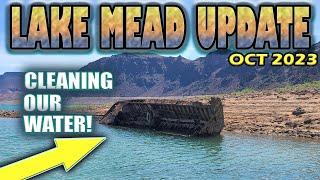 PFAS Sewage Drugs & Boat Wreck CLEANUP Lake Mead Water Level Update Hoover Dam #update #2023 #fall