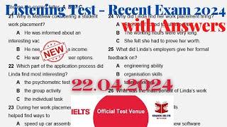 IELTS Listening Actual Test 2024 with Answers  22.04.2024