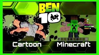 Ben 10 transformations in minecraft and in cartoon  Minecraft bedrock addons.