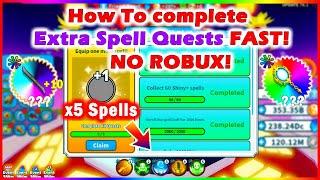 Completed EXTRA SPELL SLOT Quests without ROBUX  Making World 39 Shiny++ weapons in WFS Roblox