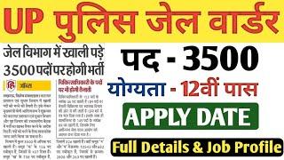 Up police Jailwarder New Vacancy 2023  Up police new vacancy 2023  Jail Warder 3500 new vacancy