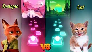 Zootopia  Vs  Cat Astronomia - Coffin Dance  Tiles Hop EDM Rush