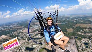 FLYING TO DUNKIN DONUTS ON MY PARAMOTOR