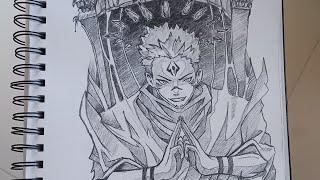 Sukuna Sketch Timelapse - Jujutsu Kaisen