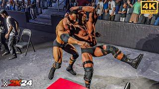 WWE 2K24 - Stone Cold c vs. The Rock c - Falls Count Anywhere Match  PC 4K60