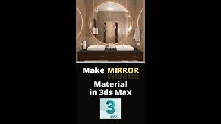 Make MIRROR Material in 3ds Max  Ahsaan Rehman  #shorts