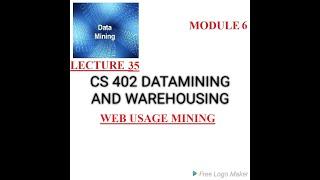 LECTURE 34DATAMINING AND WAREHOUSING-Web mining 2-web structure mining