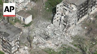 Drone footage shows devastation in Chasiv Yar Ukrainian
