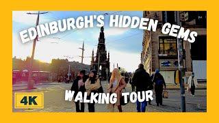 Uncover Edinburghs Hidden Gems Exciting walk Through George St St Andrew Square  Scotland  4K 