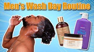 Mens Natural Hair My Wash Day Routine SUPER Moisturizing