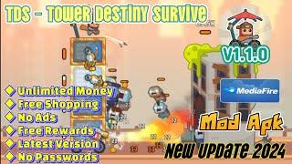 Tower Destiny Survive  v1.1.0  Mod Apk  Unlimited Money No Ads Free Rewards  Gameplay