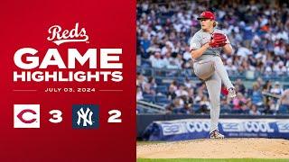 Reds vs. Yankees Game Highlights 7324  MLB Highlights