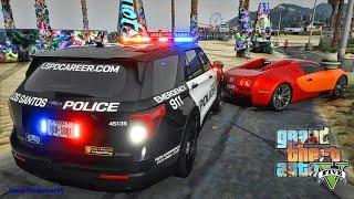 Playing GTA 5 As A POLICE OFFICER City Patrol HPD GTA 5 Lspdfr Mod 4K