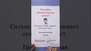 Как найти грамматическую основу предложения?