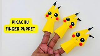 DIY PIKACHU FINGER PUPPET  Origami pikachu Pencil Topper origami Craft  paper Craft For School