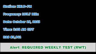 KRLD-FM Weekly Test EAS #1962