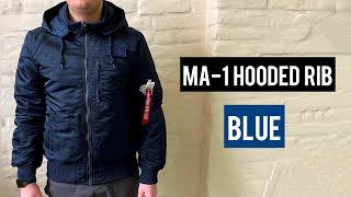 Куртка Alpha Industries MA-1 Hooded Rib Blue