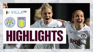 MATCH HIGHLIGHTS  Leicester City Women 0-1 Aston Villa Women