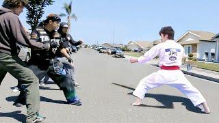 Taekwondo Master vs Bullies  Taekwondo in the Street
