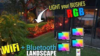 Landscape Lighting your Bushes  RGB Lighting  Smart WiFi LED Landscape Lights  USTELLAR Lighting