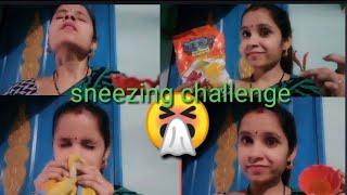 sneezing with red️ chilli powder very funny requested video