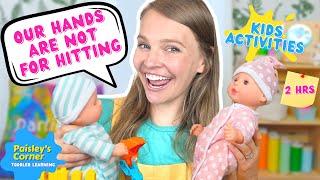 Toddler Learning Video - Social Skills & Emotions for Toddlers  Our Hands Are Not For Hitting Song