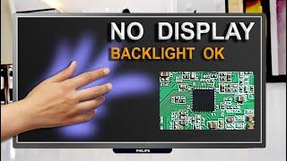 No Picture on LED TV Screen  Philips 32 Inch LCD TV No Light No Display Problem How to Repair