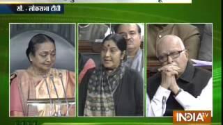 Advani got emotional while sushma swaraj speaking in Lok sabha