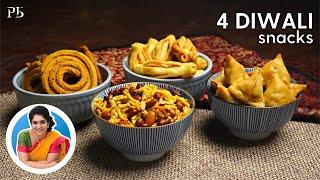 4 Diwali Snacks I Diwali Recipes I 4 दिवाली स्नैक्स I Pankaj Bhadouria