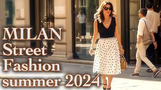  Iconic Italian Fashion summer 2024 Milan Street Style Trends & Polka Dot Dresses