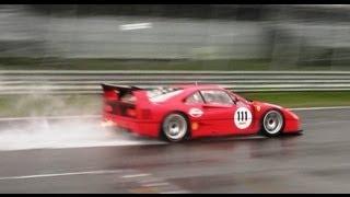 Ferrari F40 LM Spitting Flames on Monza