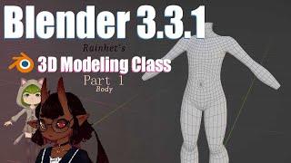 Blender Part 1 How to Make a Body  VTuber Vrchat Avatar Tutorial 2022