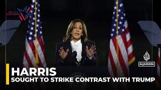 Harris sought to strike contrast with her rival Trump  AJE correspondent