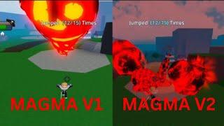 Comparing Magma V1 And V2  King Legacy UPDATE 6