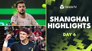 Rune vs Berrettini Wawrinka vs Cobolli Fritz & Dimitrov Return  Shanghai 2024 Highlights Day 6