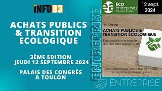 Achats publics et transition écologique 3ème édition colloque du 12 septembre 2024 à Toulon