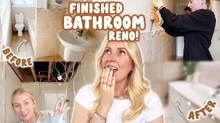 FINISHED Bathroom Renovation  before during & REVEAL