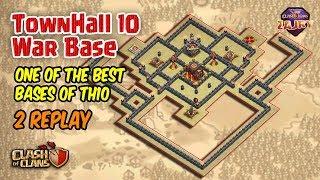 One of the Best Bases of TH10  TH10 War Base Strongest 2017 + Replay  Clash of Clans